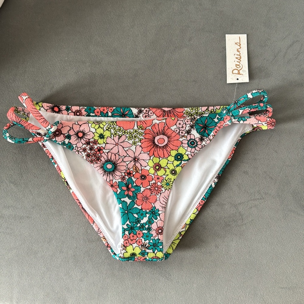 Raisins NWT floral bikin bottom
